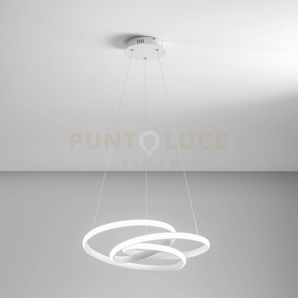 DIVA S/P - LAMPADARIO A SOSPENSIONE COLORE BIANCO A LED 3000K 1950LM 39W DIMMERABILE