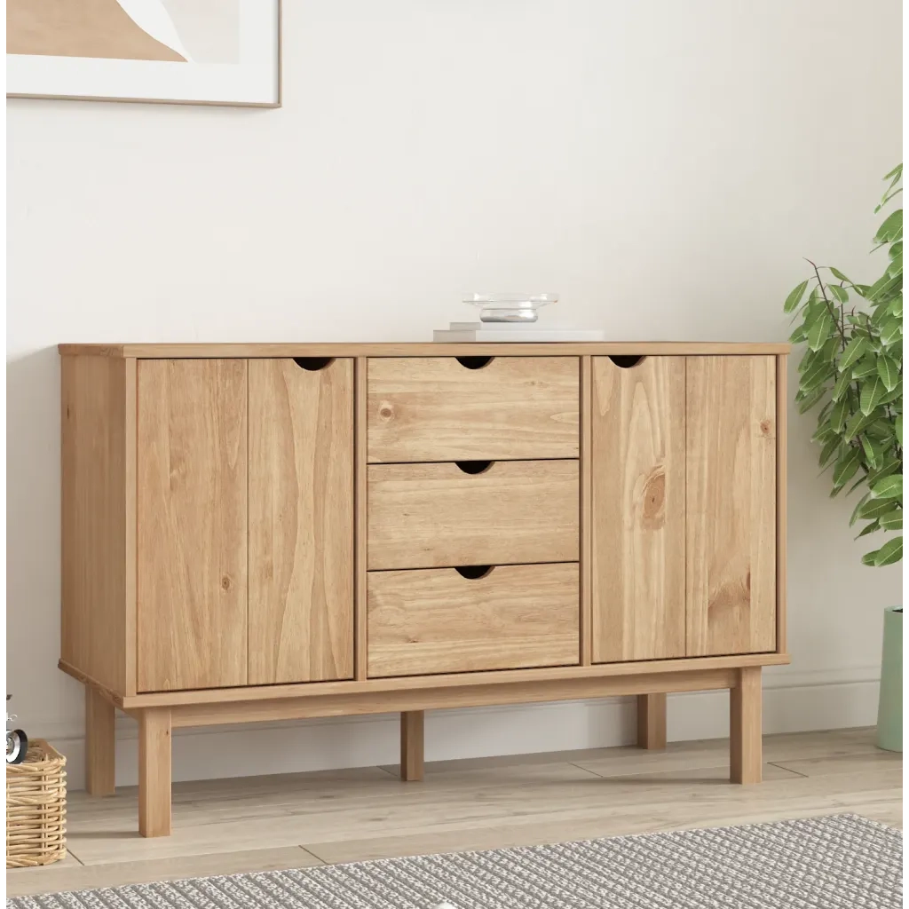 Credenza OTTA 113,5x43x73 cm in Legno Massello di Pino 348591