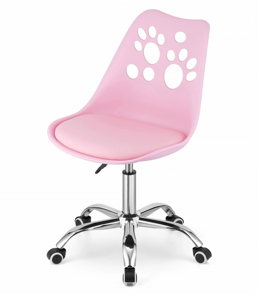 Sedia girevole Valora PRINT rosa dal design ergonomico per l'ufficio domestico