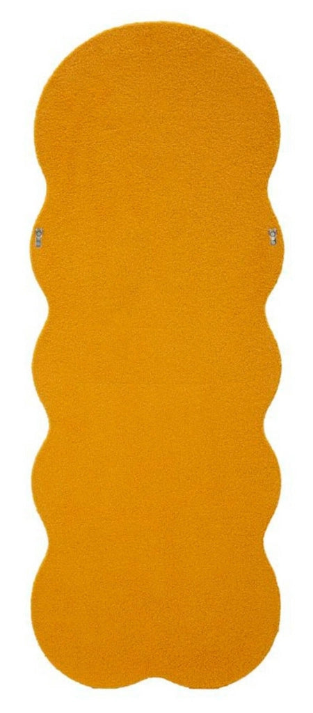 Specchio Bottarone, Specchiera, Articolo d'arredo a muro, Decorazione con specchio, 40x4 h160 cm, Ocra