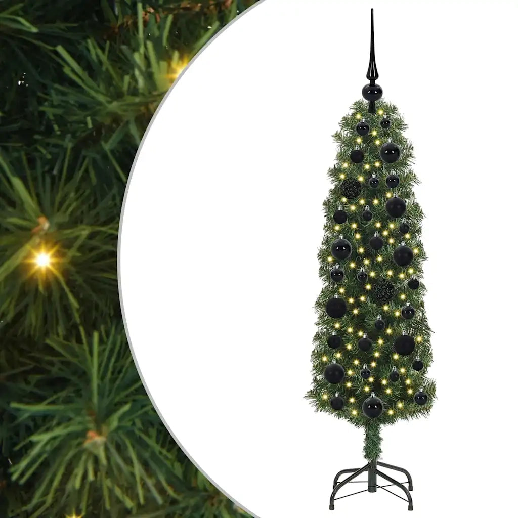 Albero di Natale | Decorazioni natalizie artificiale con 150 LED Verde 120 cm