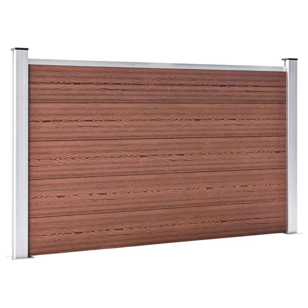 Pannello di Recinzione in WPC 353x106 cm Marrone 3053243