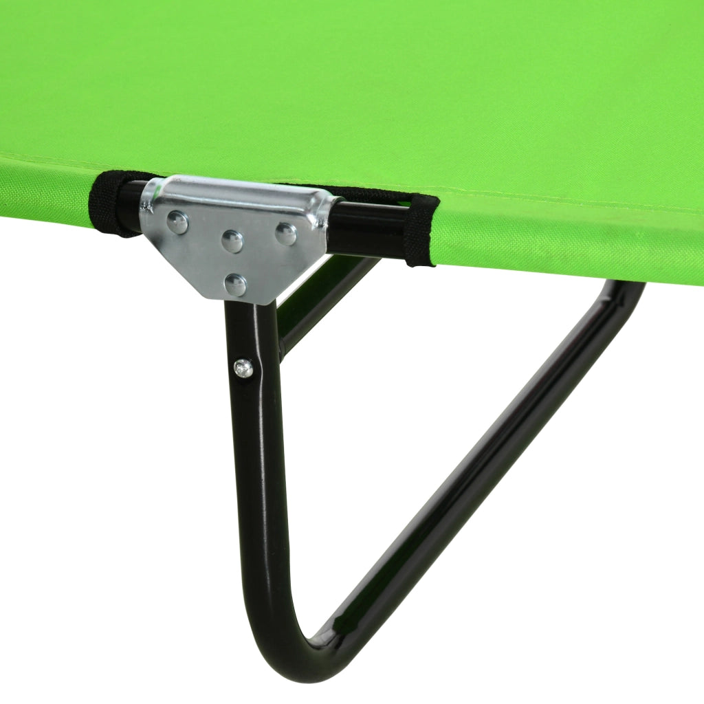 Tumbona pieghevole con schienale regolabile e cuscino ¨C zephmum ¨C verde 190x56x28 cm