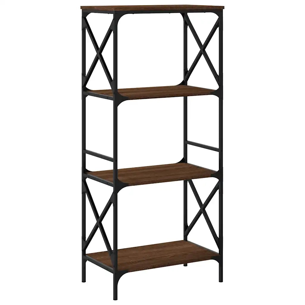Libreria 4 Ripiani Rovere Marrone 59x35x132cm Legno Multistrato 837621