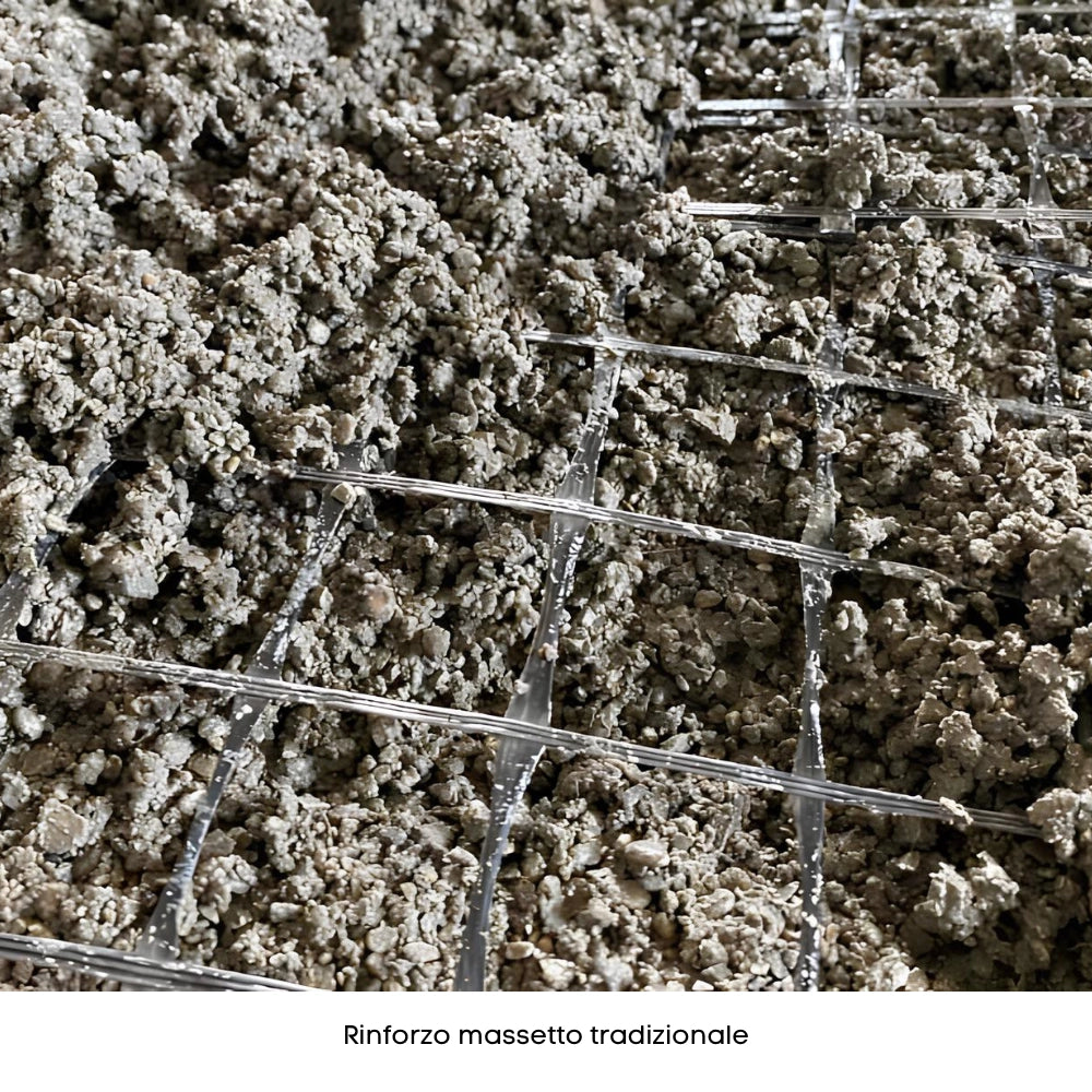 Rete in fibra di vetro 40x40 mm rinforzo massetti e intonaci 10 rotoli 1x50 m