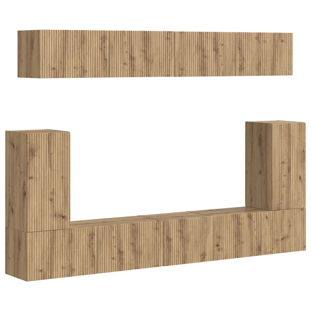 Set mobile TV 5 pcs Rovere artigianale Legno multistrato 3409095