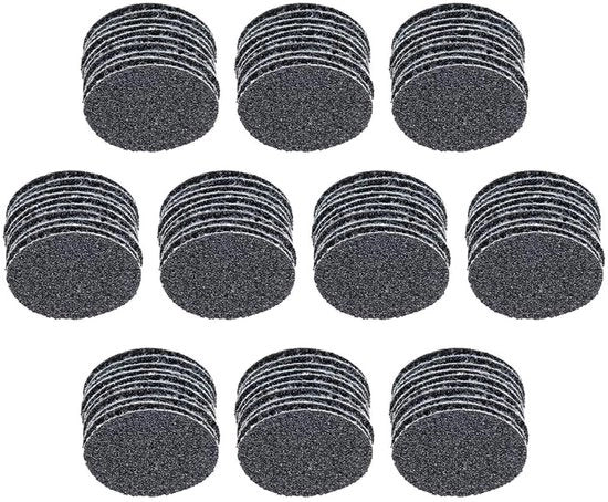 Dischi abrasivi a forma di cerchio 2,5 cm - Schiuma abrasiva 60 grani - Materiale abrasivo siliciumcarbide - Dischi abrasivi umidi/secchi - 100 pezzi - Flessibili e impermeabili - Dischi abrasivi per schiuma