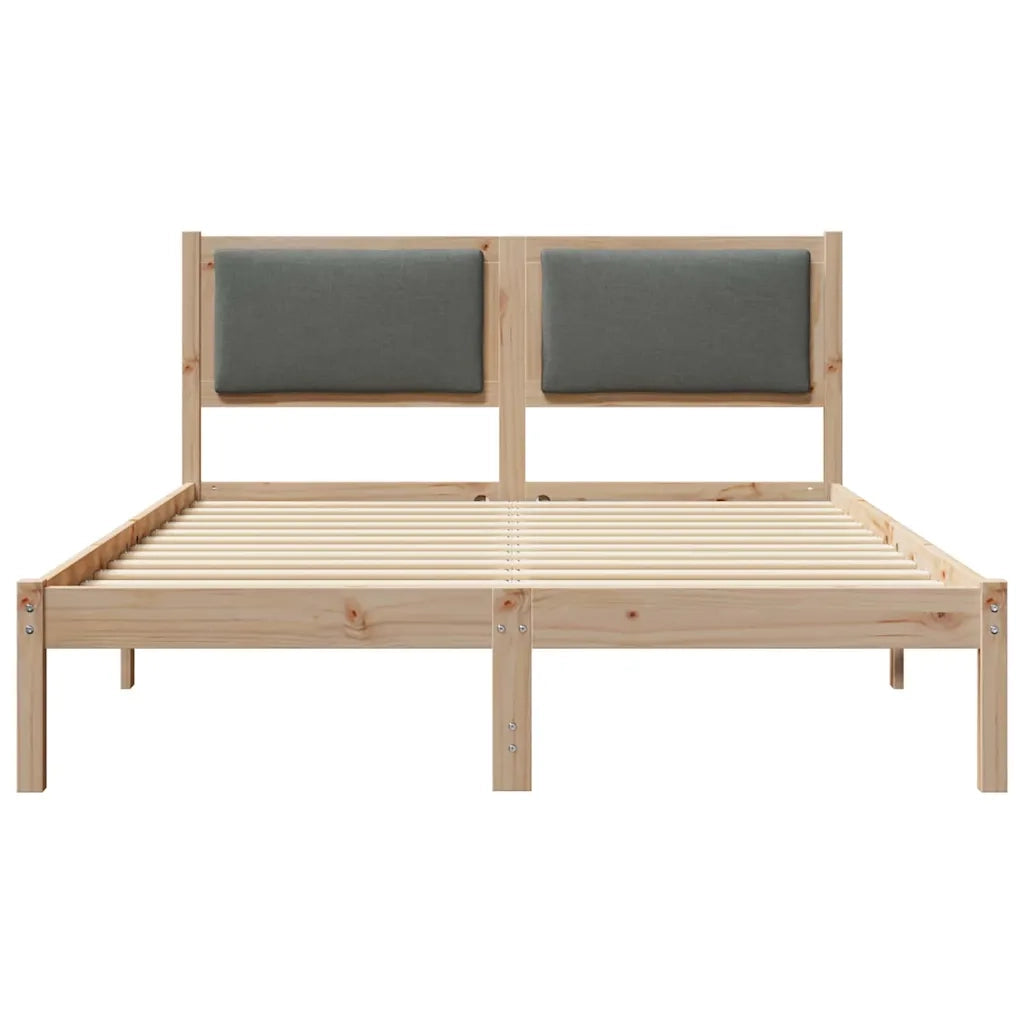 Struttura del letto Grigio scuro 135 x 190 cm Pino massello 878130
