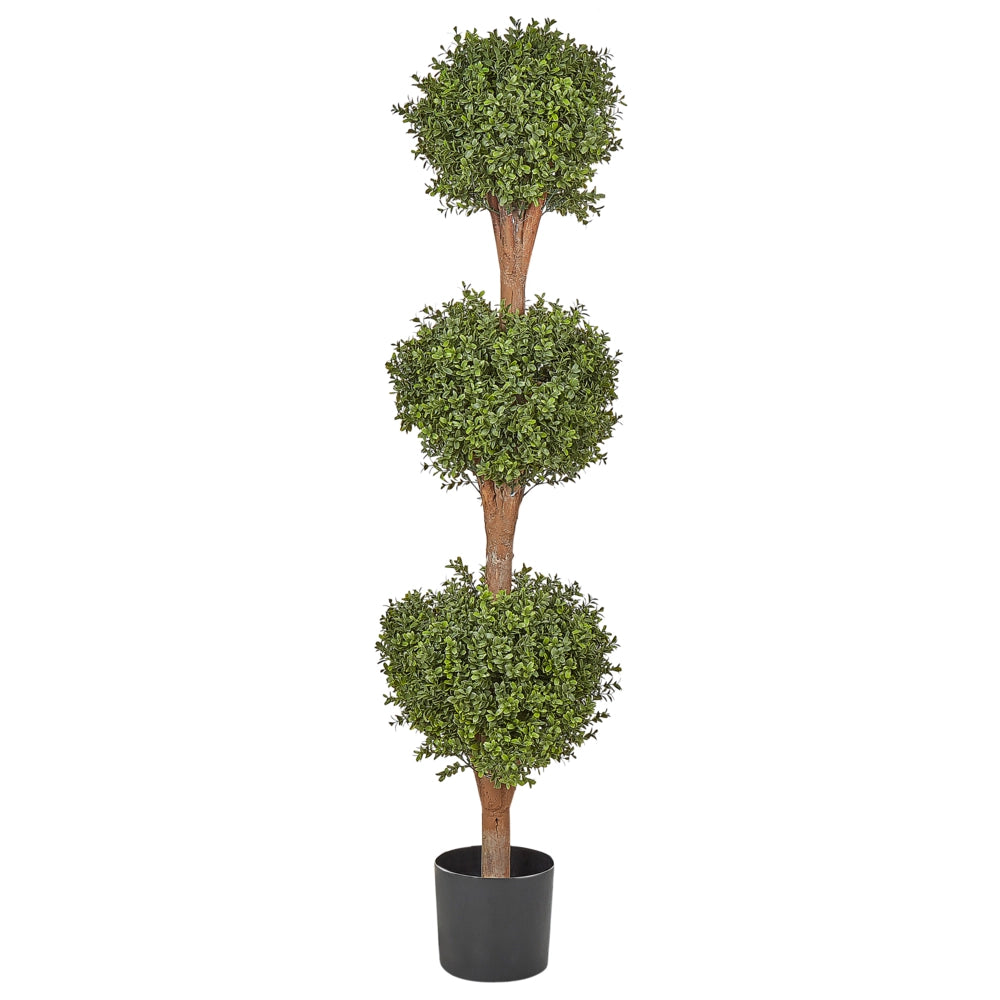Pianta artificiale in vaso con vaso in plastica nero tronco di legno 154 cm decorazione per interni ed esterni