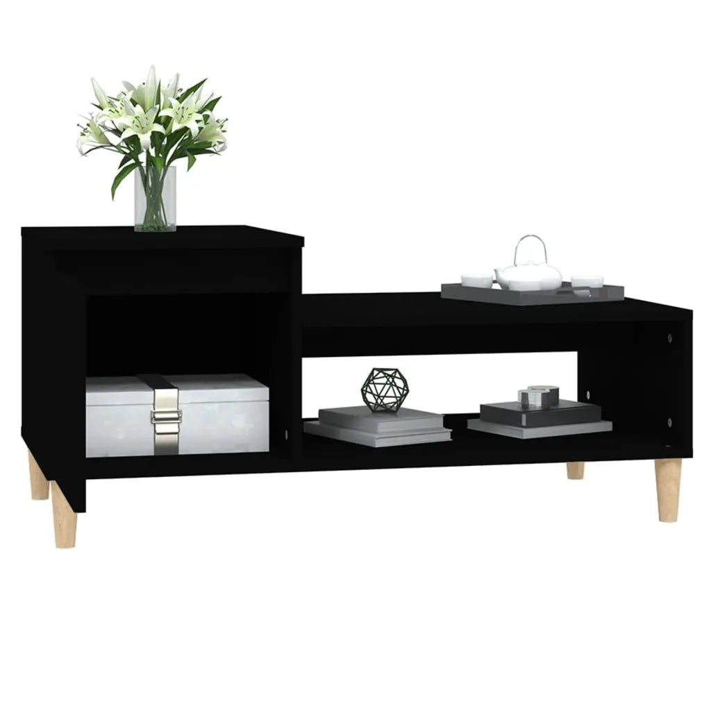 Tavolino da Salotto Nero 100x50x45 cm in Legno Multistrato cod mxl 26103