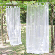 Tendone in Pizzo Ricamato a Vela con Ricami Bianco Shabby Chic Blanc Mariclò Colore: Naturale