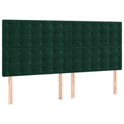 Testiera | Testata Verde Scuro 180x5x118/128 cm Velluto