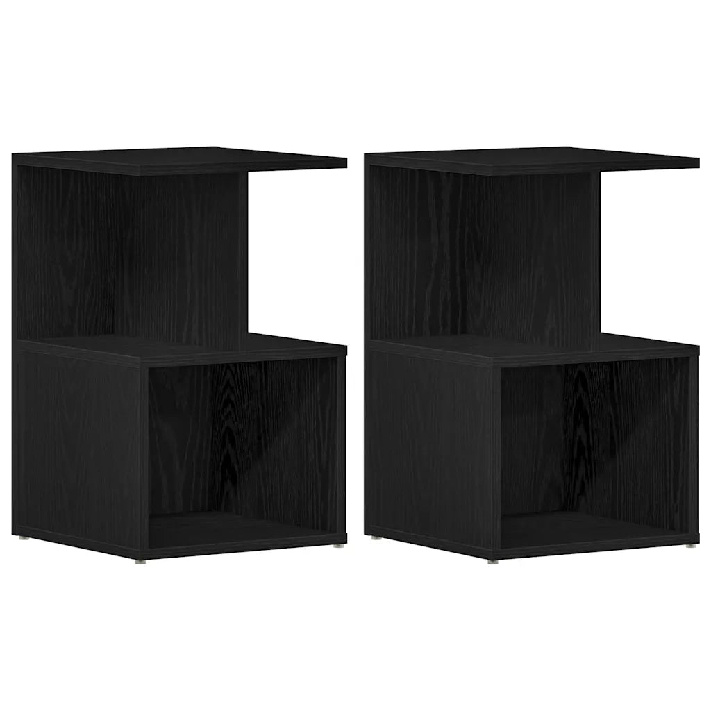 Armadio da Notte 2 pcs Rovere Nero 35 x 35 x 55 cm 862618