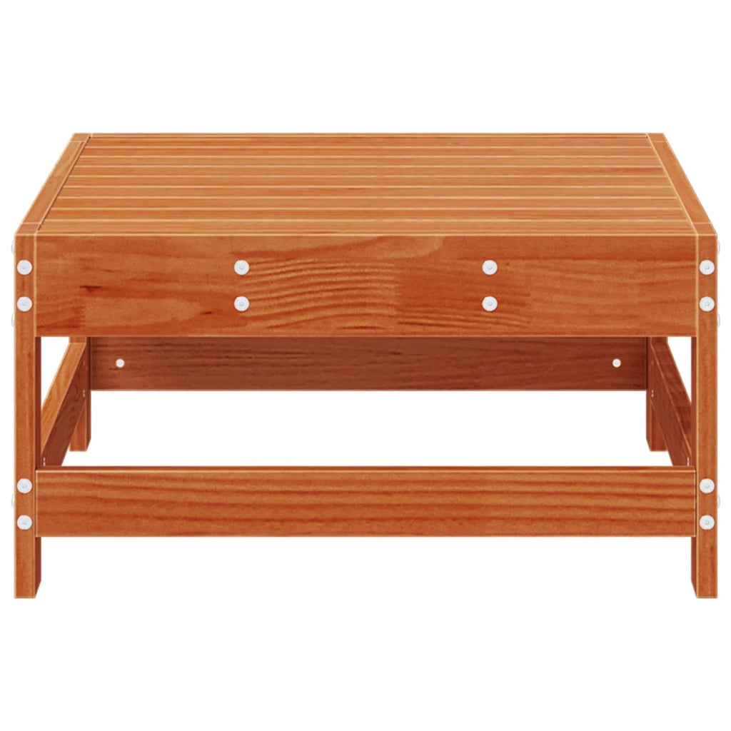 Poggiapiedi da Giardino Legno di pino massiccio Marrone Cera 865526