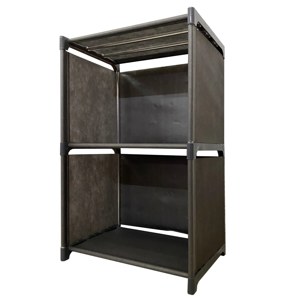 Scaffale Organizzativo 3 Piani PVC e Tessuto Nyana Home 62x41x29 cm