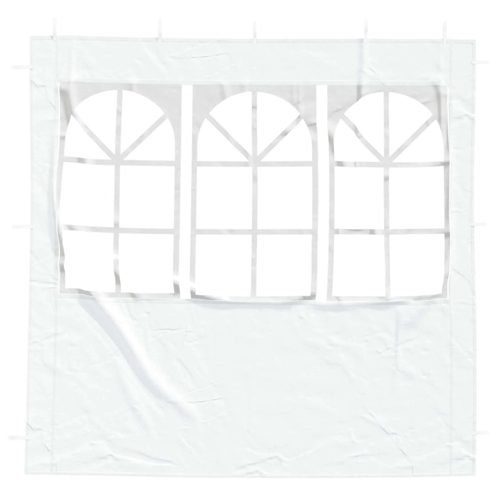 Parete per tenda da festa 2 pcs-Pannello laterale tenda da festa 200 x 195 cm Bianco
