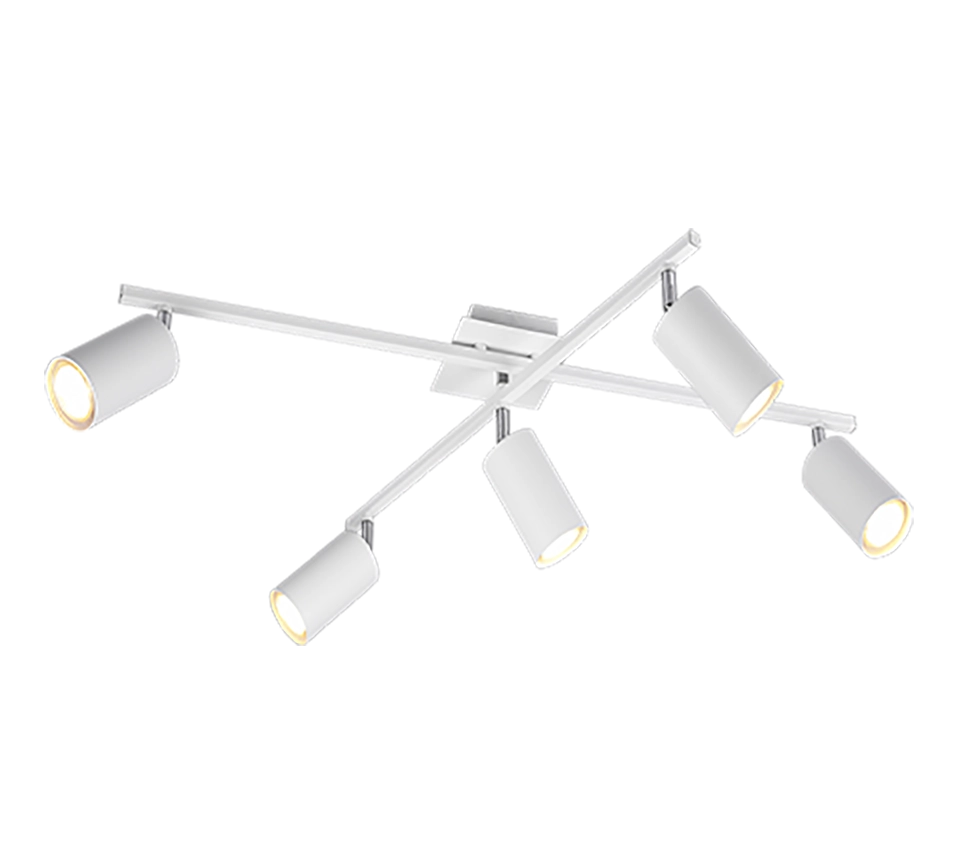 Plafoniera 2 barre orientabili, metallo, bianco, L 77 cm, Marley
