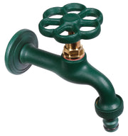 Rubinetto colorato in ottone con manopola a fiore Belfer Ø24mm Colore: Verde