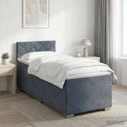 Letto box spring con materasso Grigio Scuro 100 x 200 cm 3450663