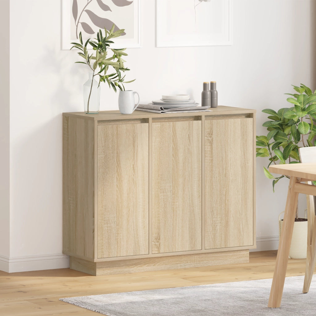 Mobile con LED Quercia Sonoma 90x32x75 cm in legno ingegnerizzato