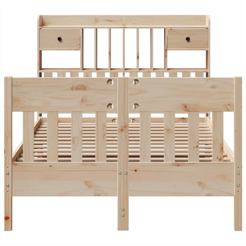 Letto senza Materasso 135x190 cm in Legno Massello di Pino 3323275
