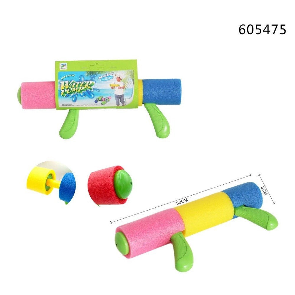 Trade Shop - Pistola Ad Acqua Tubo In Gommapiuma Colorata Manico 30x5cm Giochi Bambini 605475 -