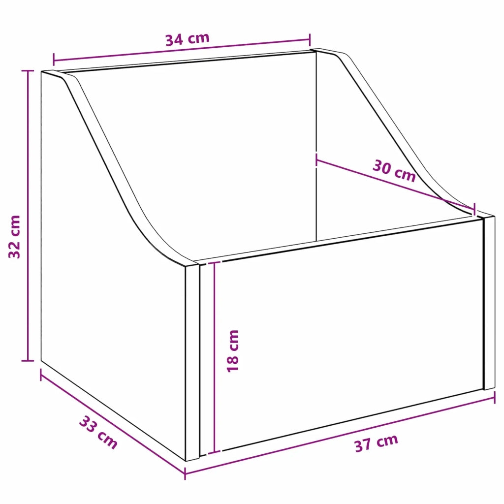 Scatola per dischi LP 2 pz Rovere Fumo 37 x 33 x 32 cm 8012771