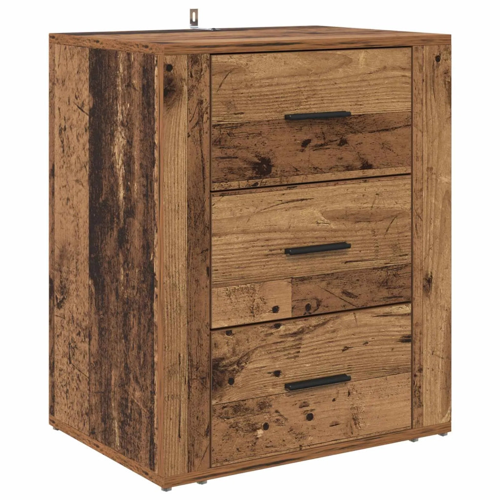 Armadio da Notte con cassetto Legno vecchio 35 x 50 x 60 cm