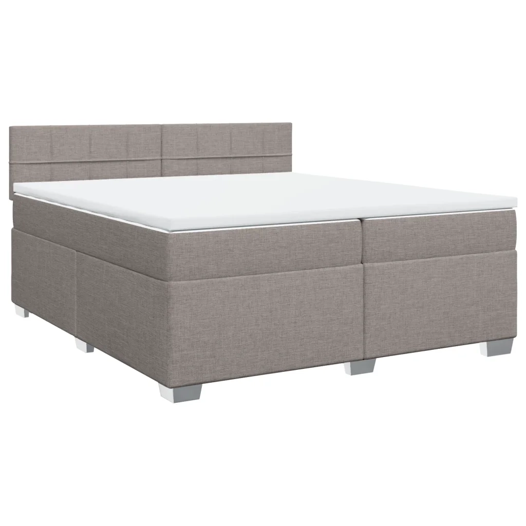 Giroletto a Molle con Materasso Tortora 200x200 cm in Tessuto 3288299
