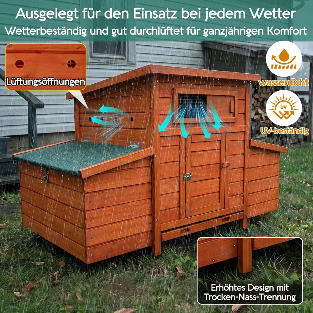 GABBIA PER GALLINE 83,5x72x24 cm Legno Dorato