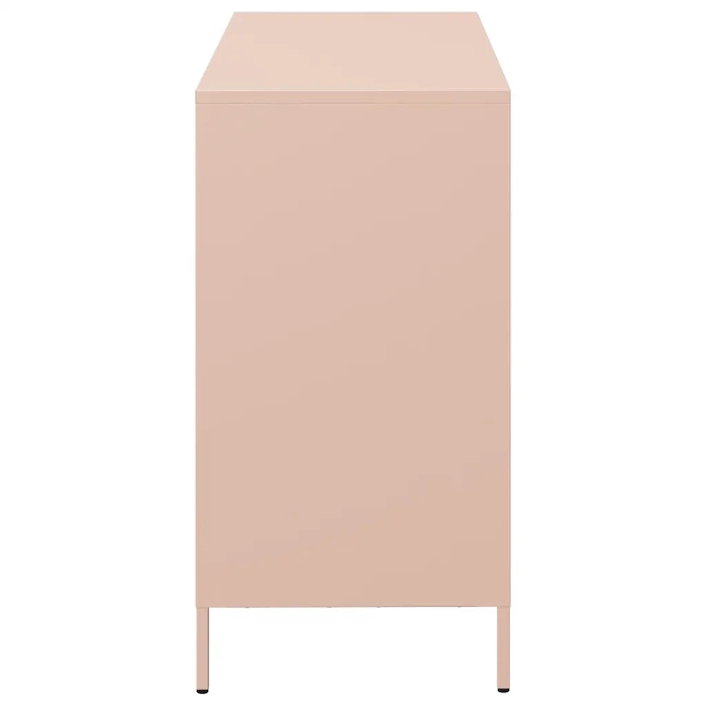 Credenza-Buffet-Armadio da cucina Rosa 101,5x39x73,5 cm in Acciaio Laminato a Freddo 431492