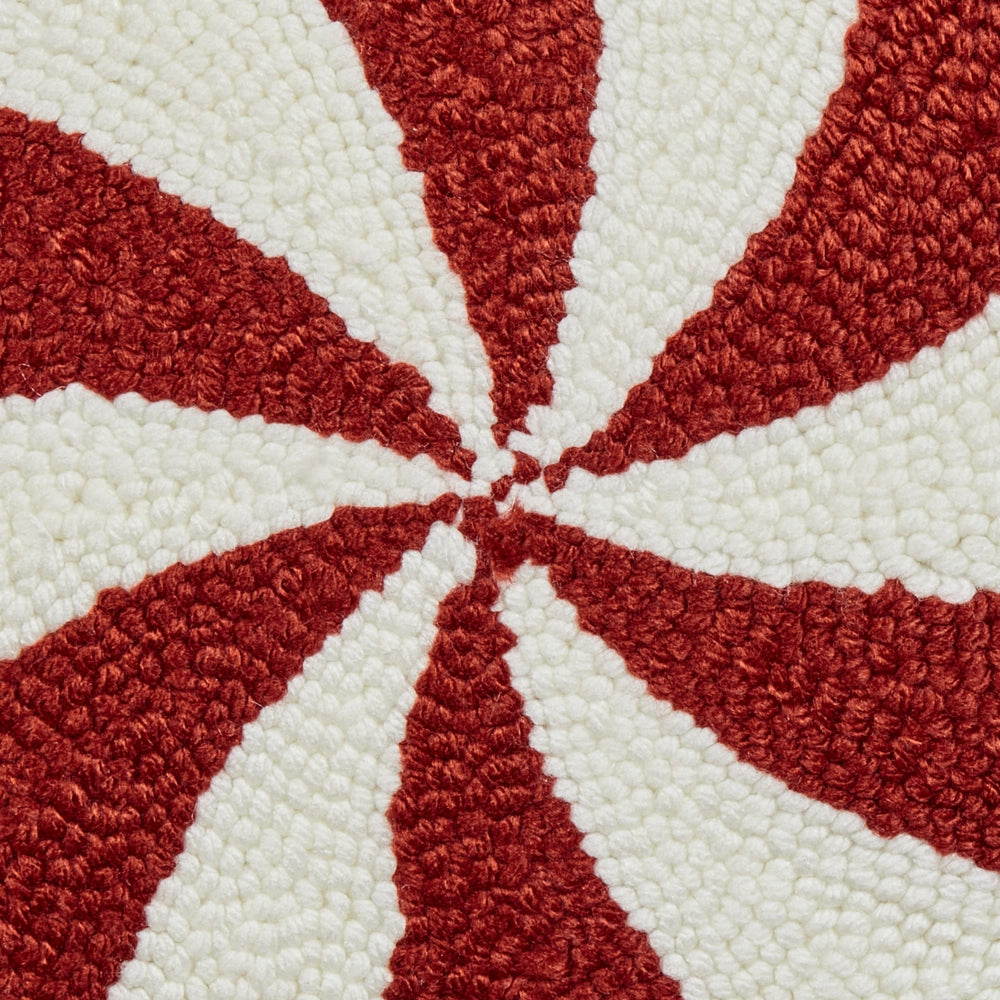 Set di 2 cuscini decorativi in tessuto rotondo bianco e rosso da 40 cm Accessori per la decorazione