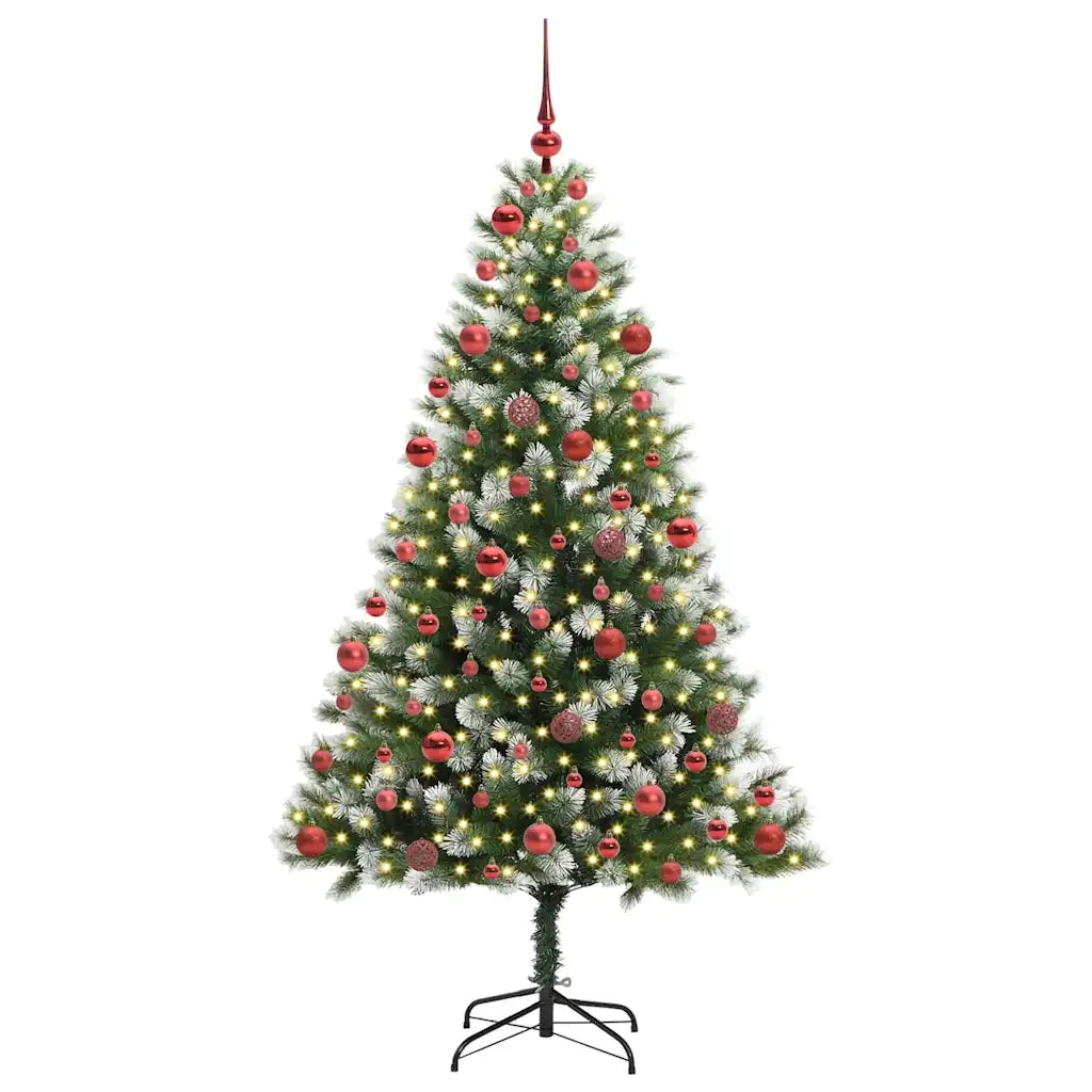Albero di Natale artificiale con rami snodati e neve imbiancata 3395442