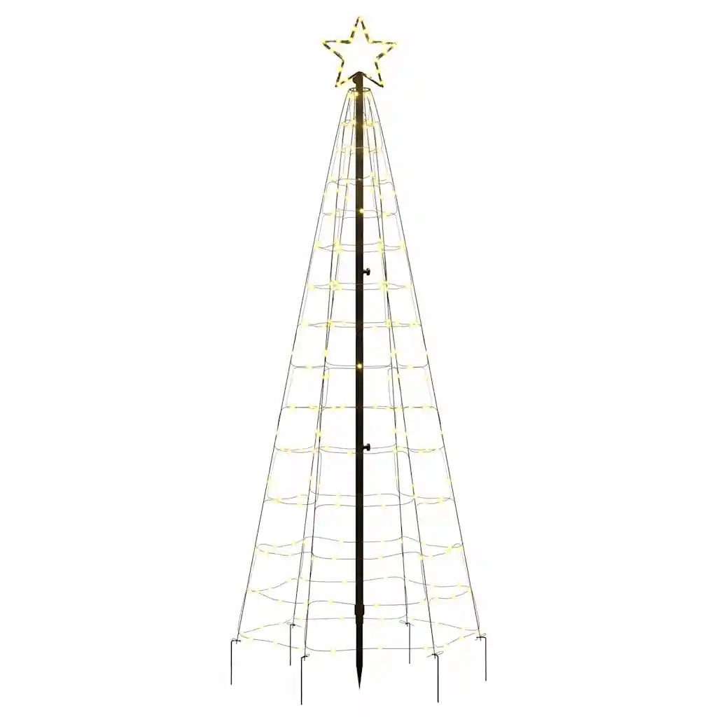Albero di Natale a LED con Punte 220 LED Bianco Caldo 180 cm 358100