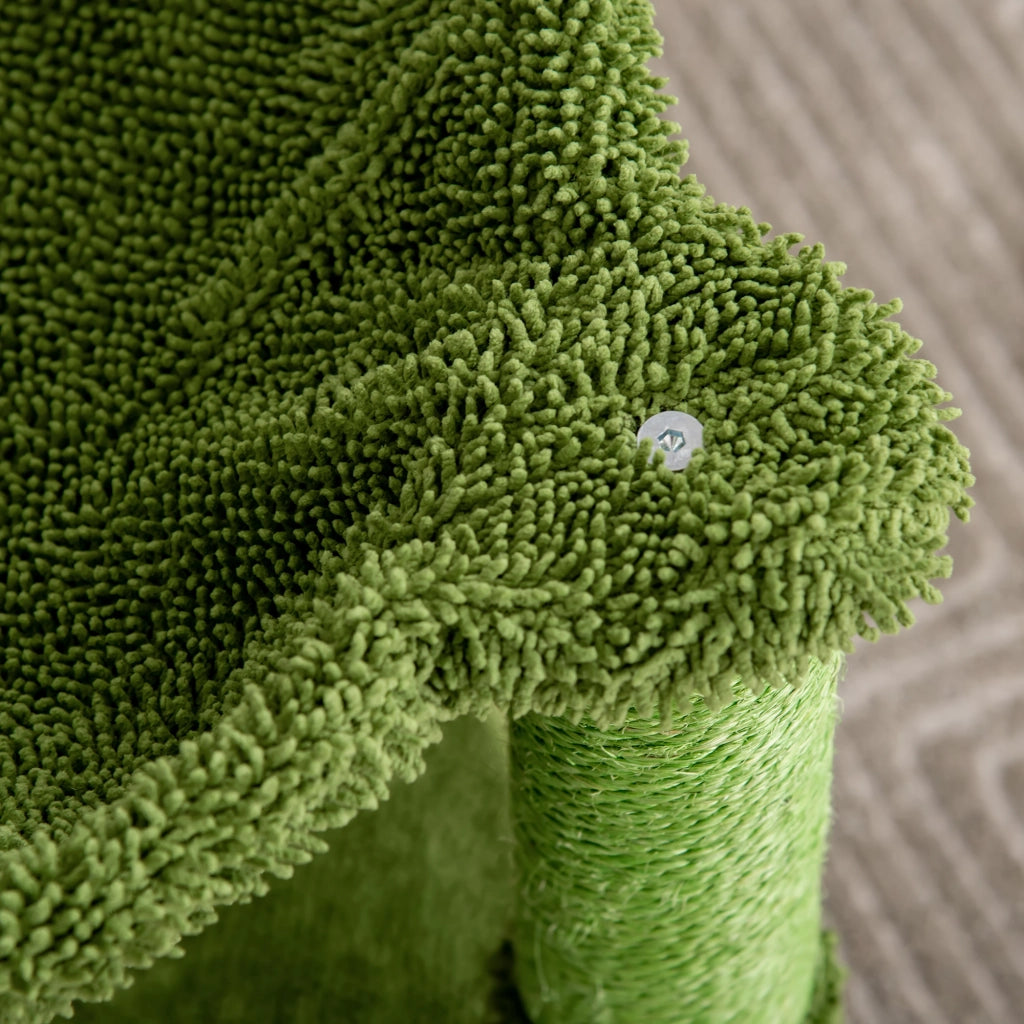 Tiragraffi Albero Cactus con Palline e Amaca per Gatti ¨C zephmum ¨C Verde 40x40x96cm