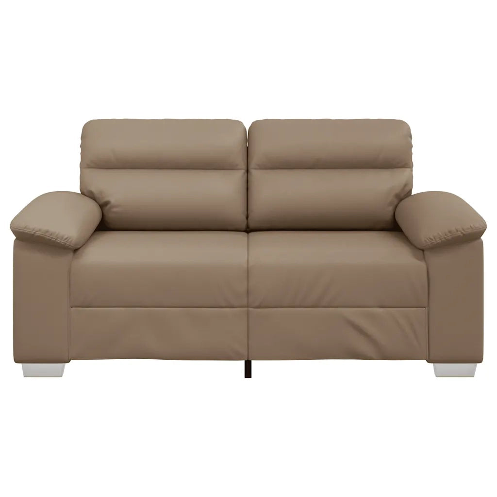Divano a 2 posti Cappuccino 160x81x84 cm in similpelle 4105336