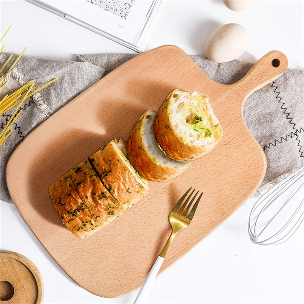 Tagliere in legno per pane con coltello incluso, ultra pratico Marrone chiaro Cheffinger