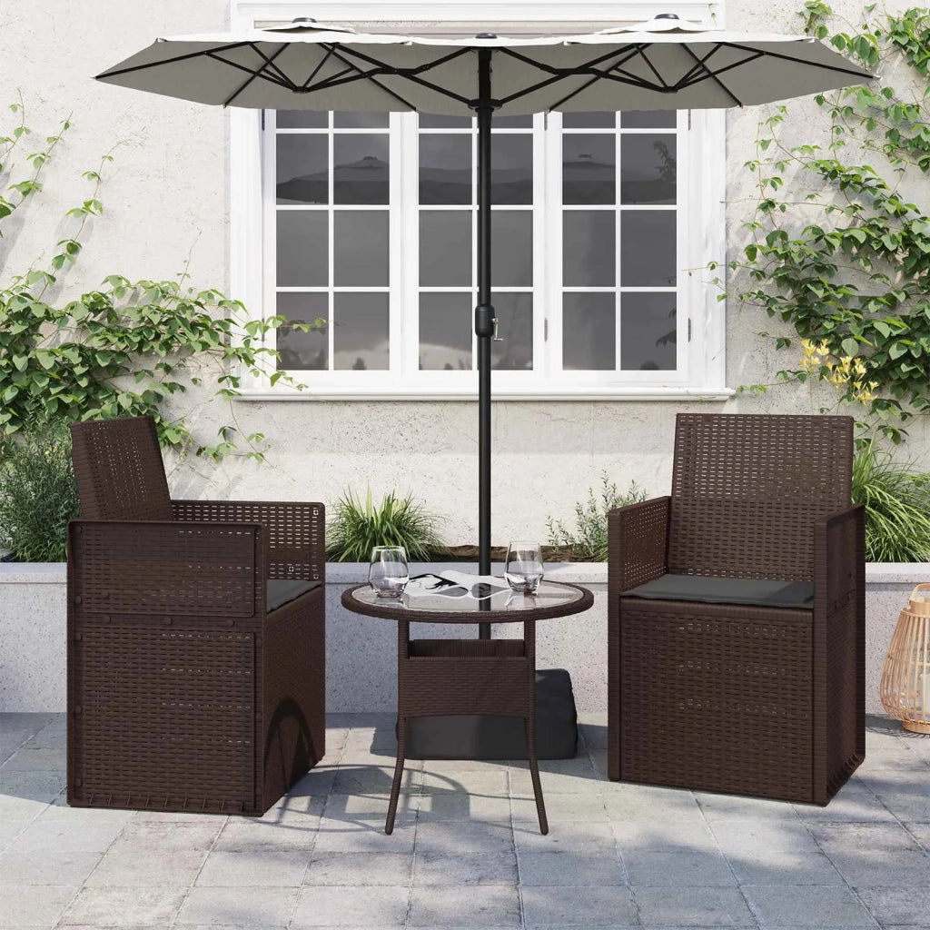 Cuscini per Seduta 2 pcs Antracite 47 x 36 x 2 cm Poliestere