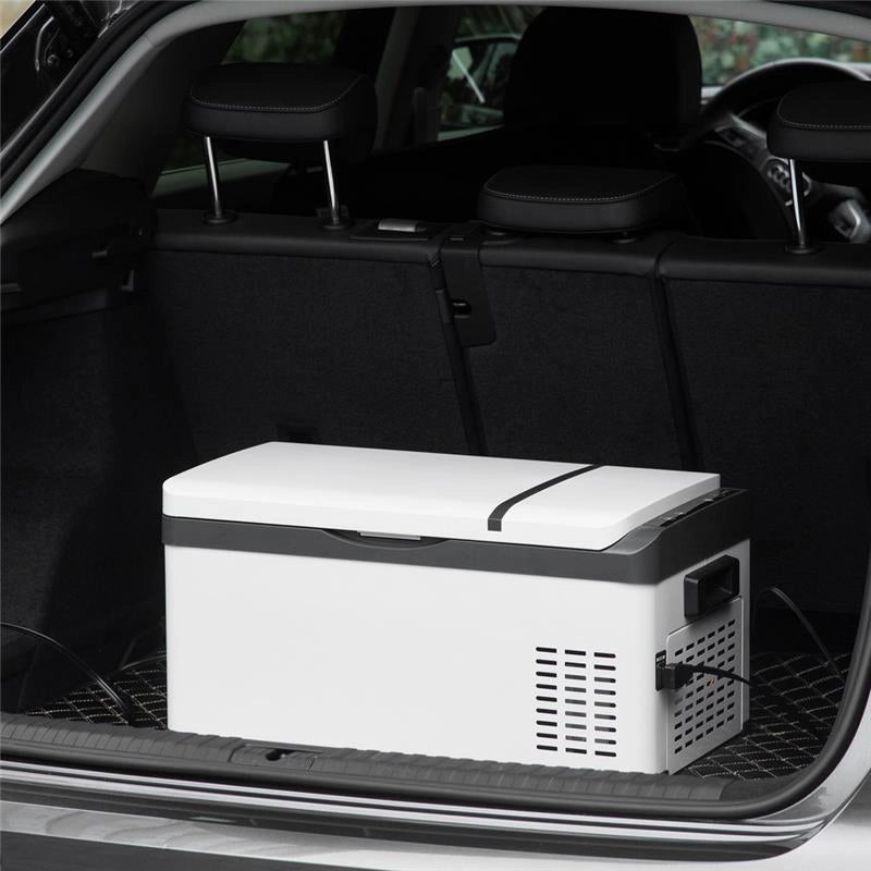 MAURY'S FRIGO PORTATILE ELETTRICO A COMPRESSORE 20L CON MANIGLIA E SCHERMO LCD, FRIGORIFERO PICCOLO DA 12/24V DC E 110/240V AC, PER AUTO E CAMION OKX