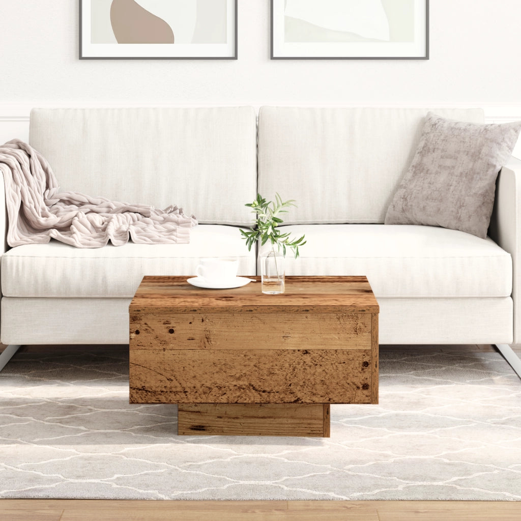 Tavolo da caffÃ¨ , Legno antico, 55x55x31 cm, Legno ingegnerizzato
