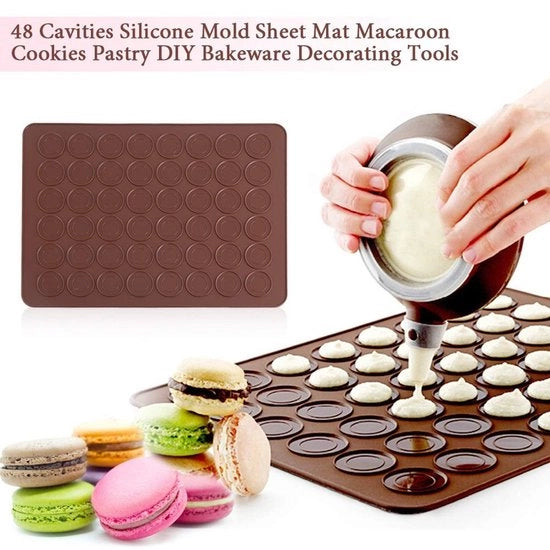 Matte in Silicone - Herbruikbaar - Antiaanbak - Qualità Professionale - 48 Fessure - Resistente al Calore - Duraturo - Forma da Cottura