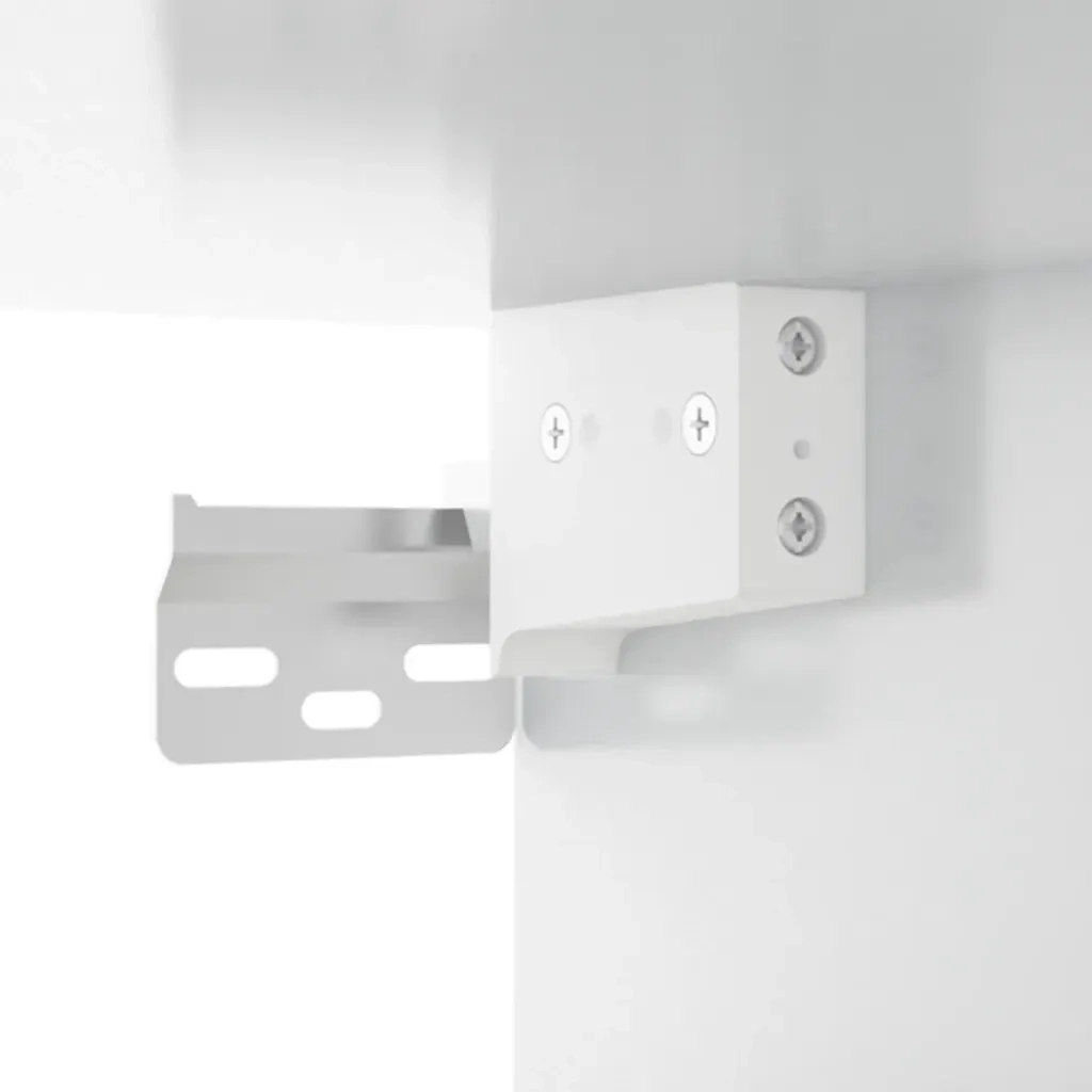 Comodino | Armadio da Notte | Mobiletto da notte a Muro Bianco Lucido 50x30x47 cm