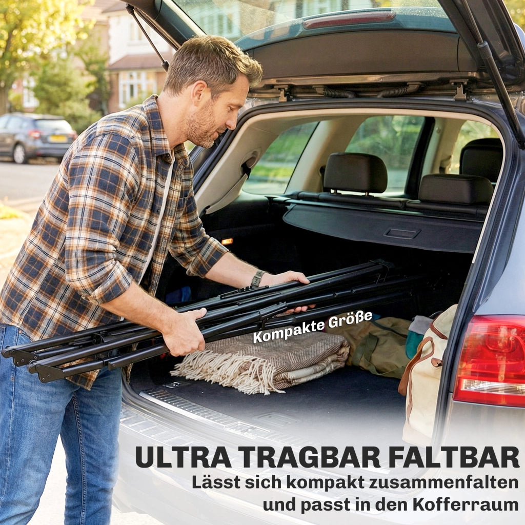 Amaca Portatile con Supporto Regolabile e Pieghevole ¨C Zephmum ¨C 290x78x100 cm Nero