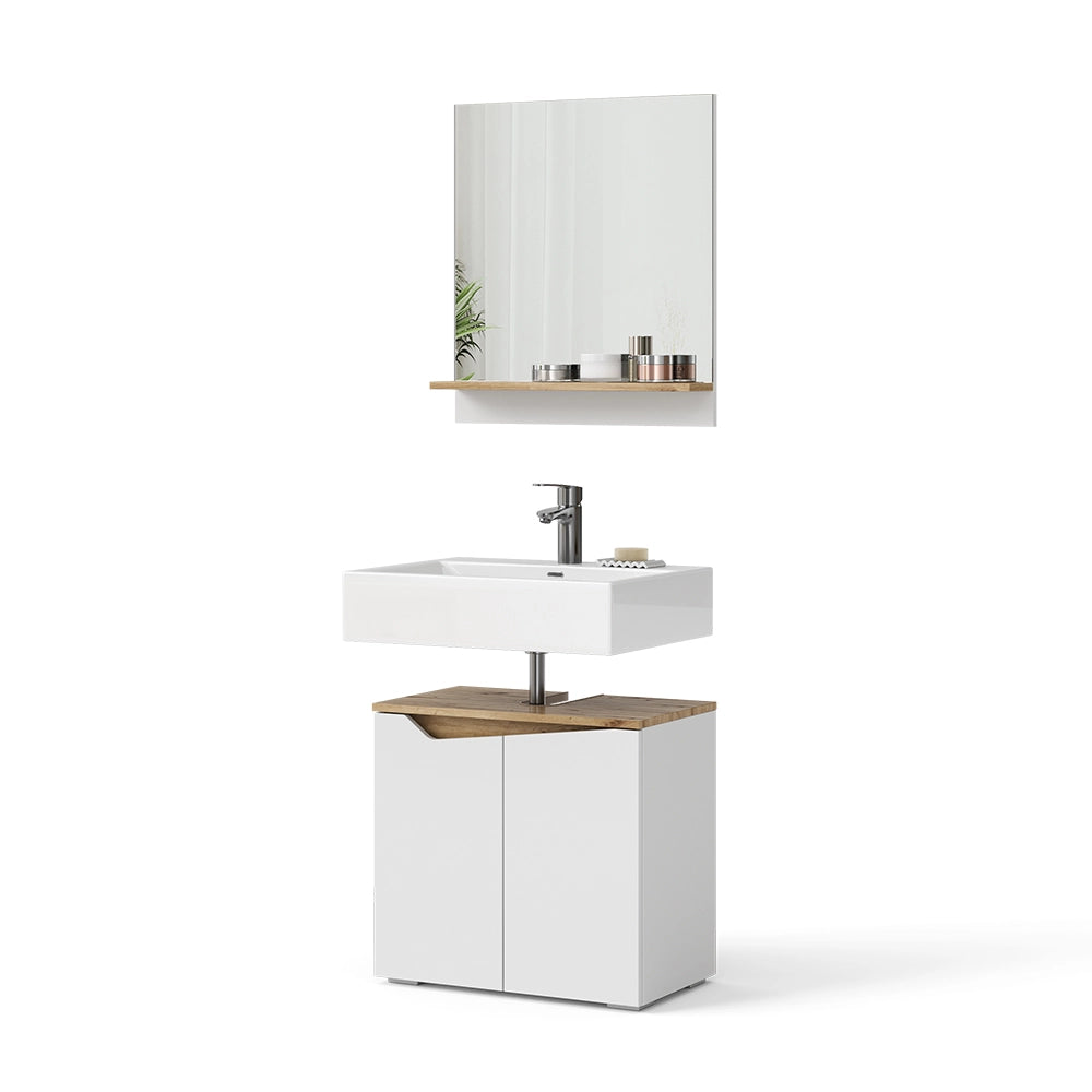 Vicco Set di mobili da bagno Bianco 2 parti