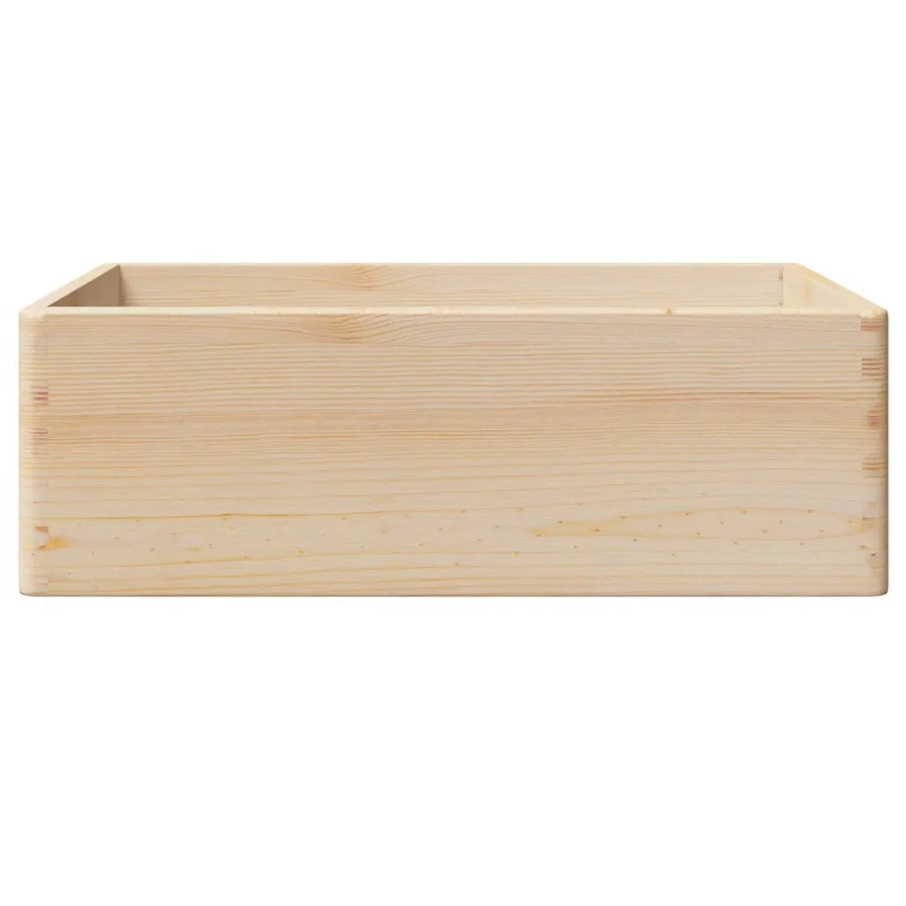 Scatola in Legno con Manici 40x30x13 cm Legno Massello di Pino 4017393