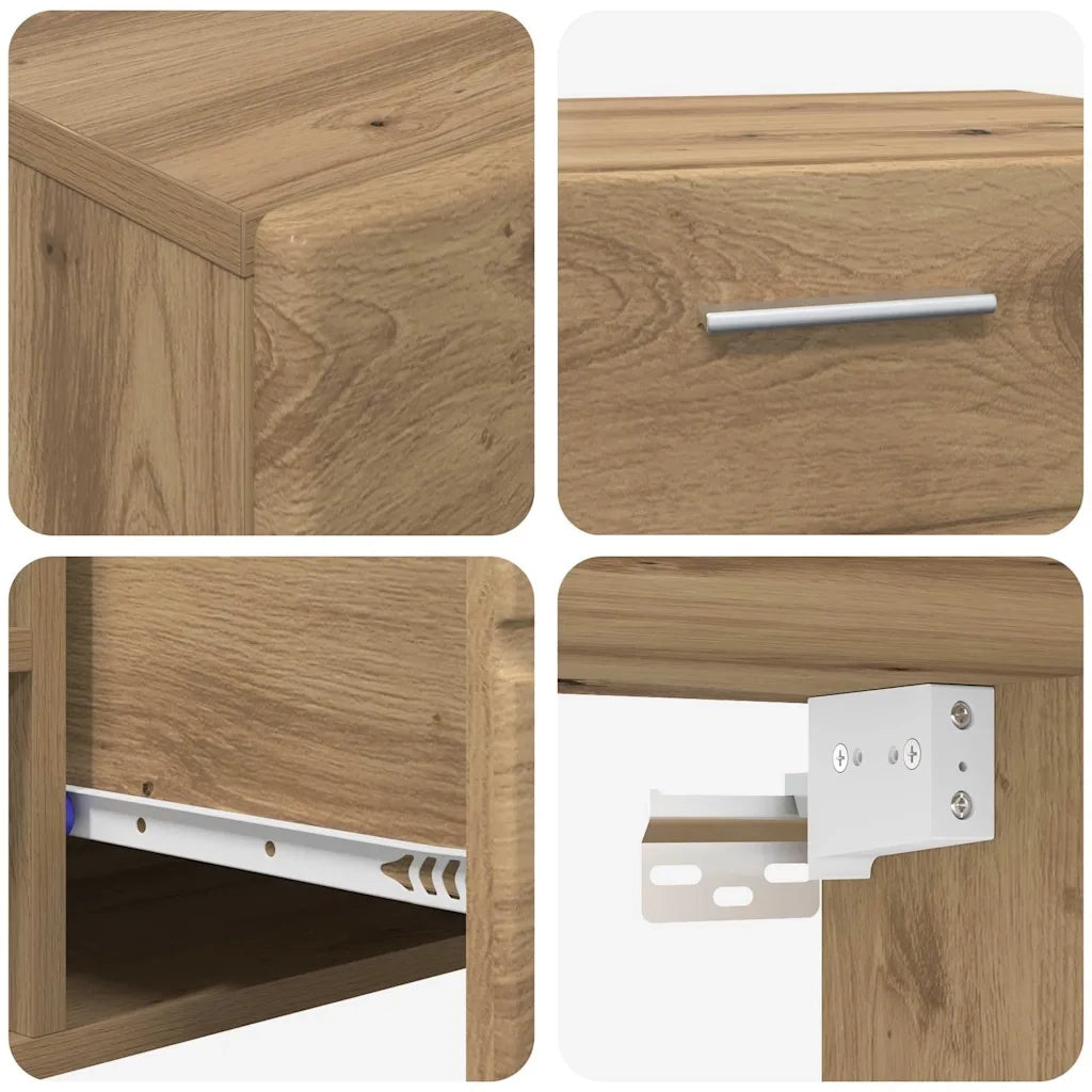 Set mobile TV FLORIN 3 pcs Rovere artigianale Legno multistrato 3397993
