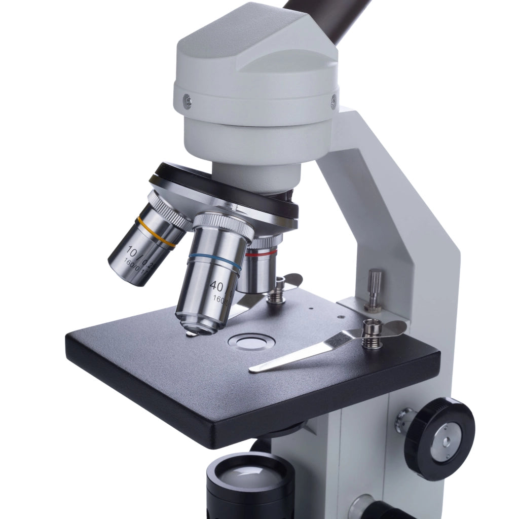 Mikroscopio Biologico Uran Pro MBUP – Testa Monoculare Inclinata 45° | Ottica di Alta Qualità, LED