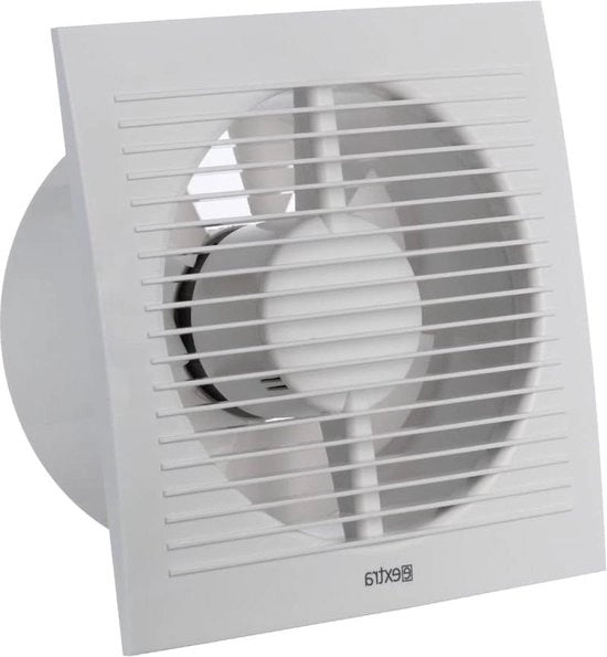 Ventilatore per bagno con funzione di ricircolo - Ø 125 mm - con timer - in plastica - bianco