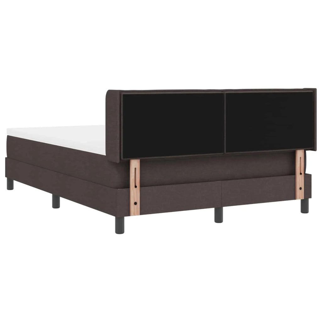 Letto a molle con testiera Marrone Scuro 200 x 140 cm Tessuto 3341044