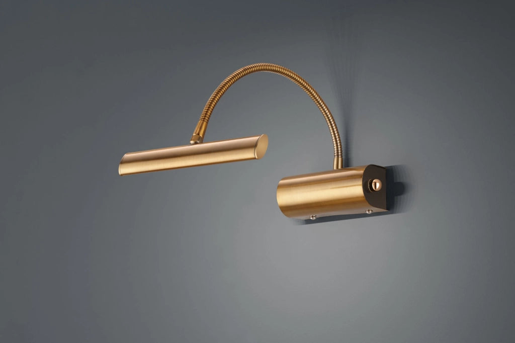 CURTIS APPLIQUE LED 4W 430 lm, 3.000 K FLESSIBILE CM18 MAX 35 OTTONE INVECCHIATO